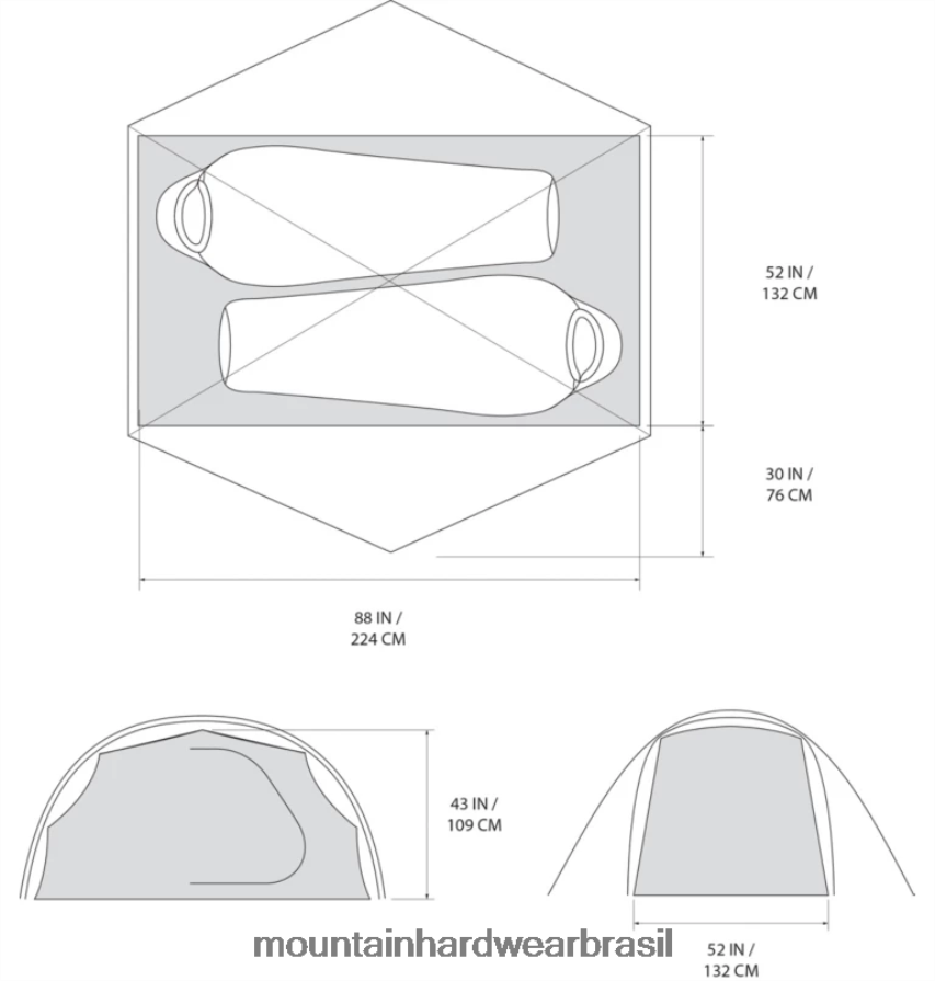 azul teton unissex Mountain Hardwear tenda meridiano 2 equipamento AD28F6616