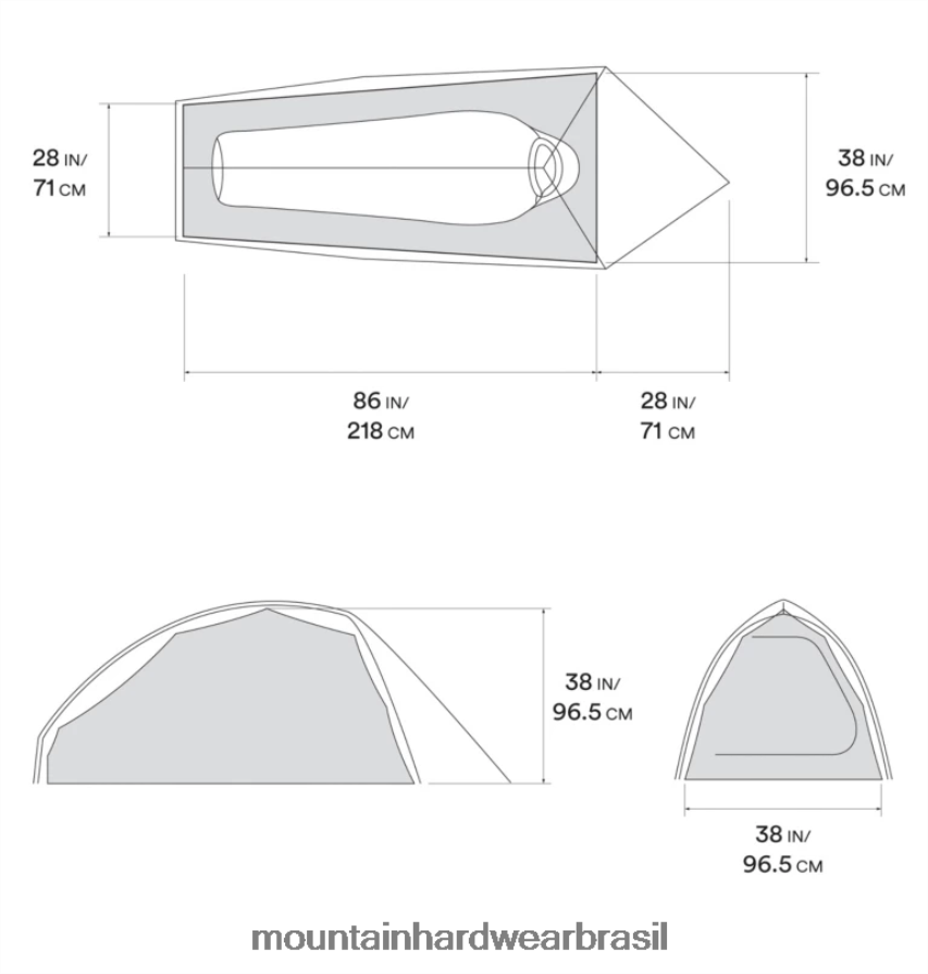 não tingido unissex Mountain Hardwear tenda nimbusul 1 equipamento AD28F6622