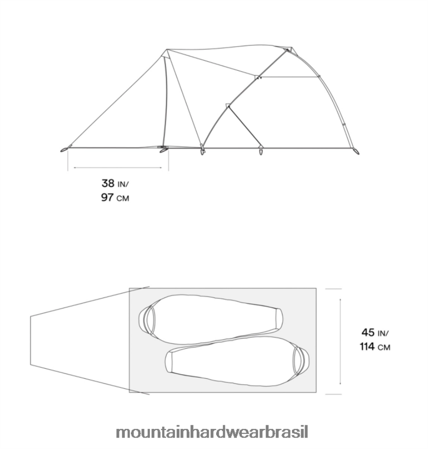 verde-azulado da geleira unissex Mountain Hardwear ac 2 vestíbulo equipamento AD28F6627