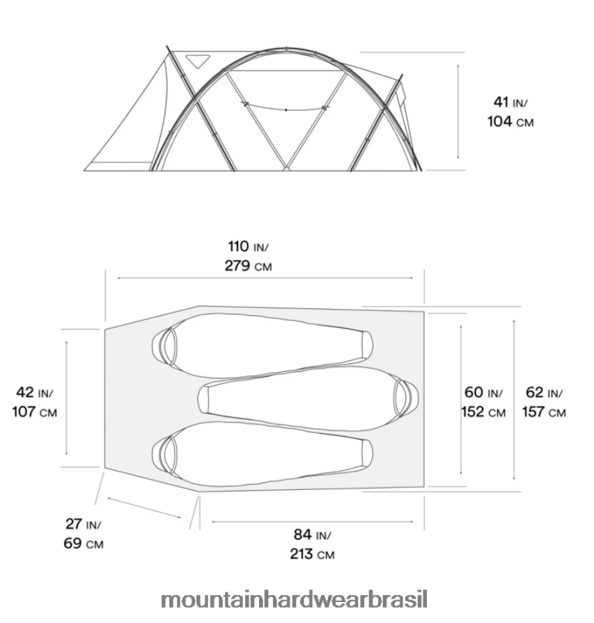 vermelho alpino unissex Mountain Hardwear barraca aci 3 equipamento AD28F6628