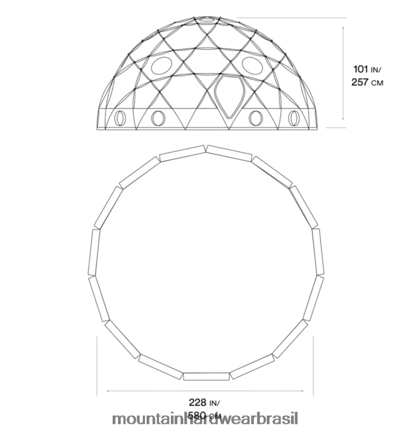 vermelho alpino unissex Mountain Hardwear barraca de cúpula da estação espacial equipamento AD28F6633