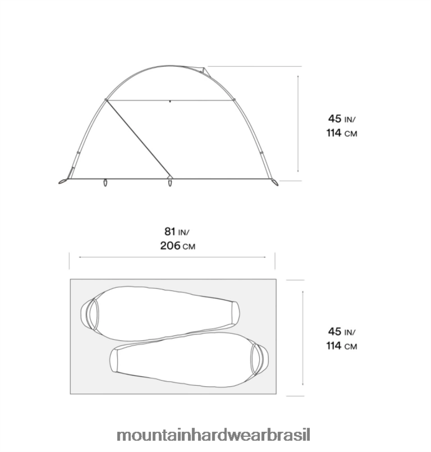 vermelho alpino unissex Mountain Hardwear tenda ac 2 equipamento AD28F6626