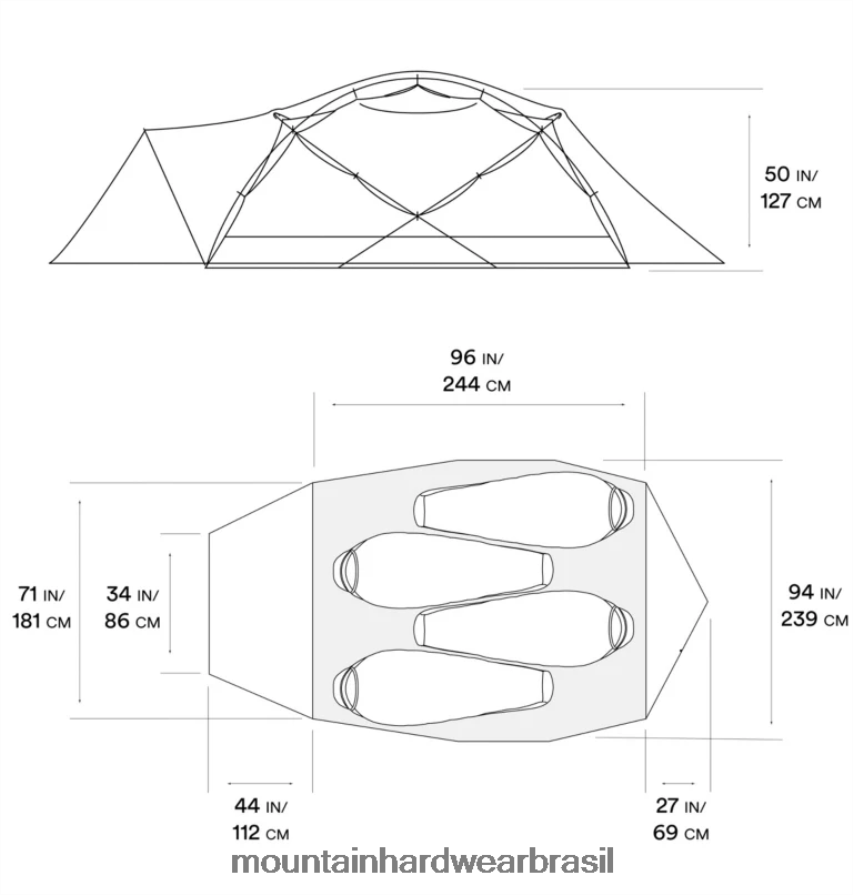 vermelho alpino unissex Mountain Hardwear tenda trango 4 equipamento AD28F6631