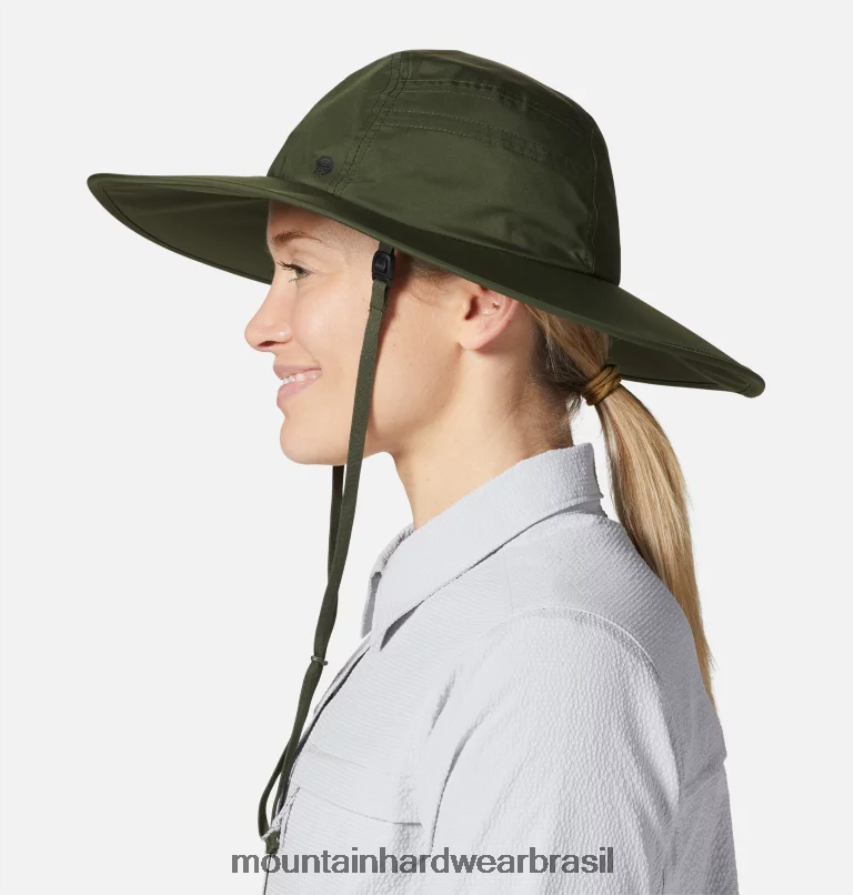 excedente verde homens Mountain Hardwear exposição/2 chapéu de chuva gore-tex infinium acessórios AD28F6291