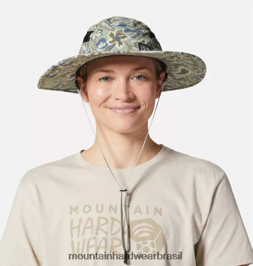 louva-a-deus verde floral homens Mountain Hardwear chapéu de sol stryder acessórios AD28F6294
