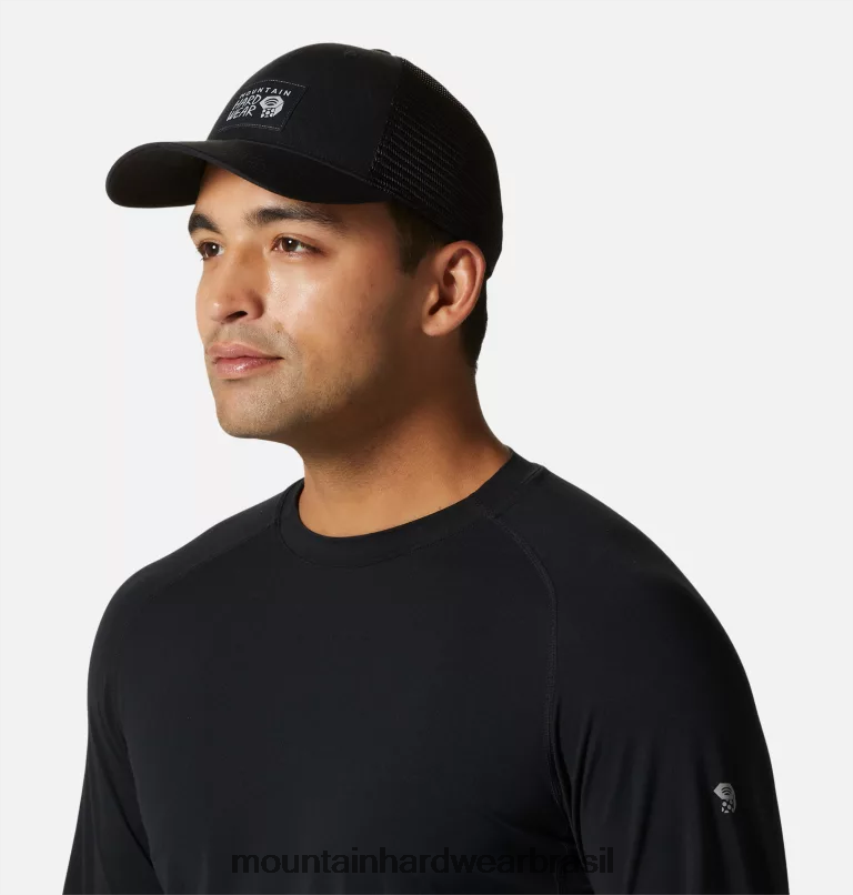 preto homens Mountain Hardwear boné trucker com logotipo mhw acessórios AD28F6436