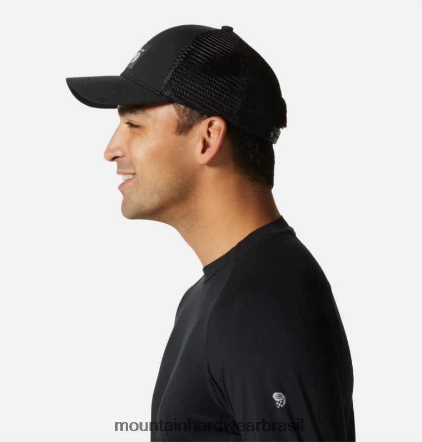 preto homens Mountain Hardwear boné trucker com logotipo mhw acessórios AD28F6436