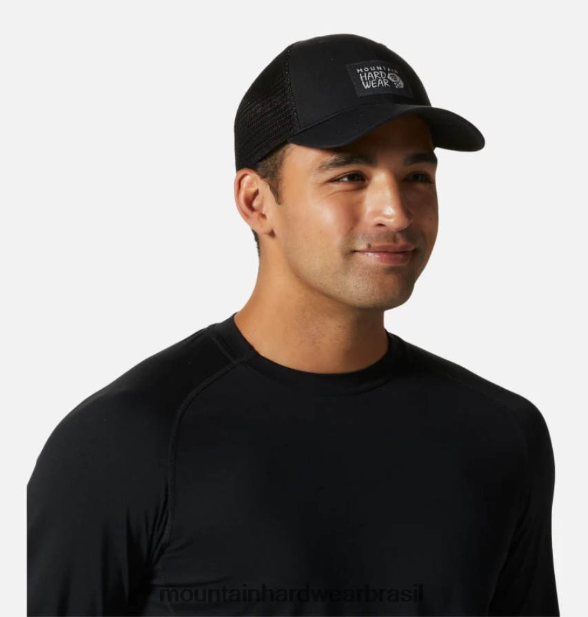 preto homens Mountain Hardwear boné trucker com logotipo mhw acessórios AD28F6436