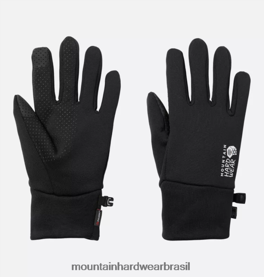 preto homens Mountain Hardwear luva de estímulo power stretch acessórios AD28F6368