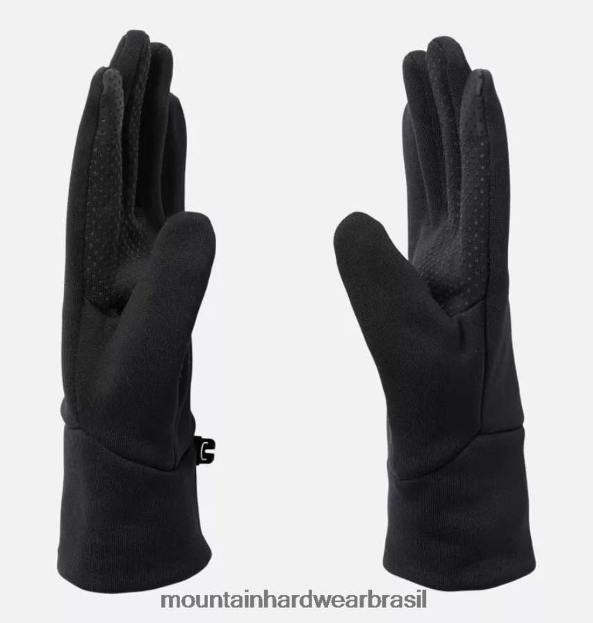 preto homens Mountain Hardwear luva de estímulo power stretch acessórios AD28F6368