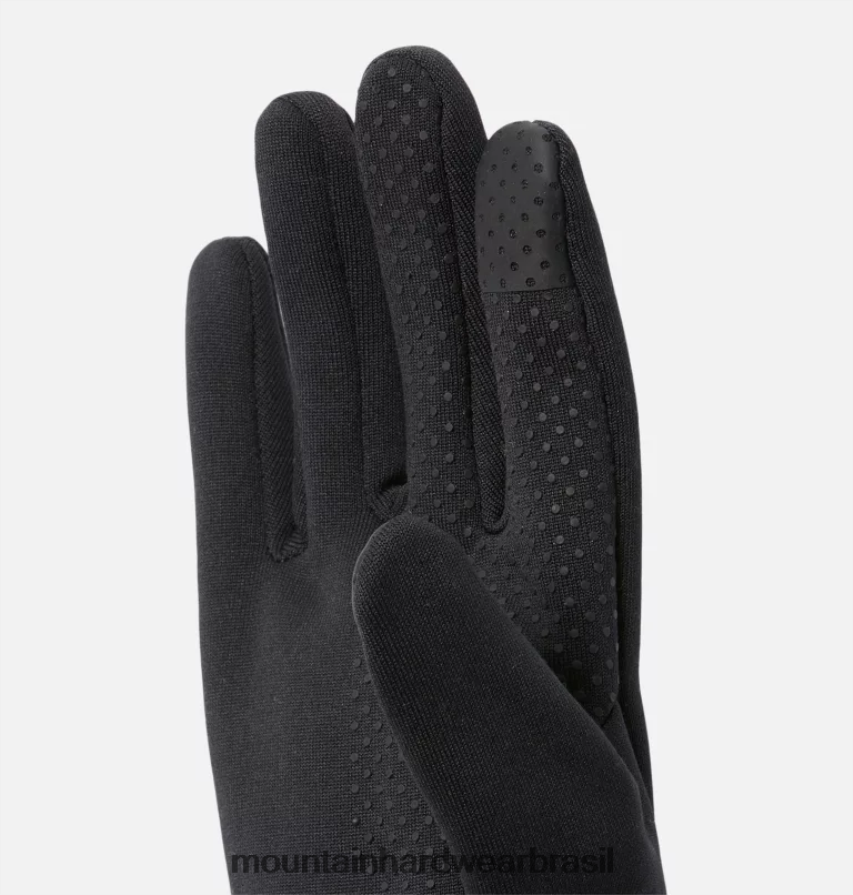 preto homens Mountain Hardwear luva de estímulo power stretch acessórios AD28F6368