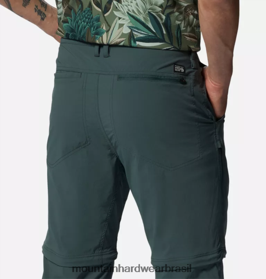 abeto preto homens Mountain Hardwear calça conversível de caminhada na bacia partes inferiores AD28F6171