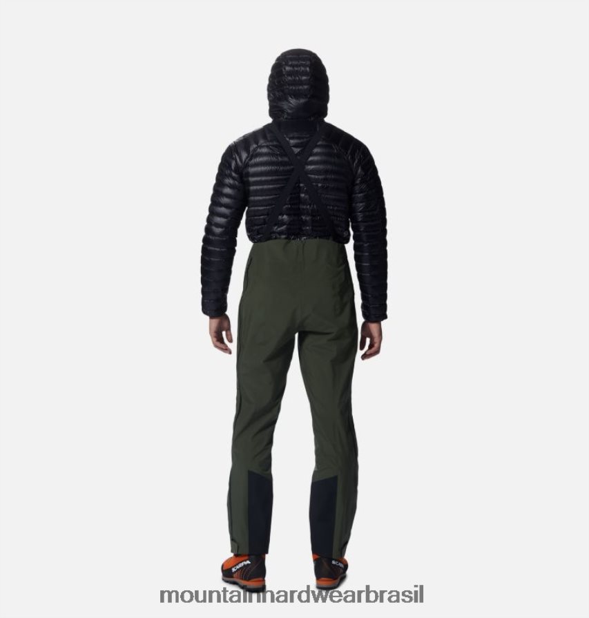 excedente verde homens Mountain Hardwear calça gore-tex pro dawnlight partes inferiores AD28F6246