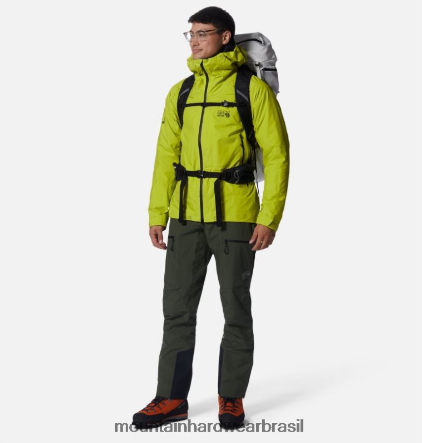 excedente verde homens Mountain Hardwear calça gore-tex pro dawnlight partes inferiores AD28F6246