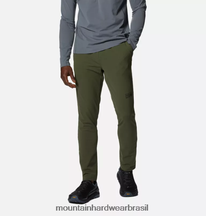 excedente verde homens Mountain Hardwear corredor de alongamento partes inferiores AD28F6184
