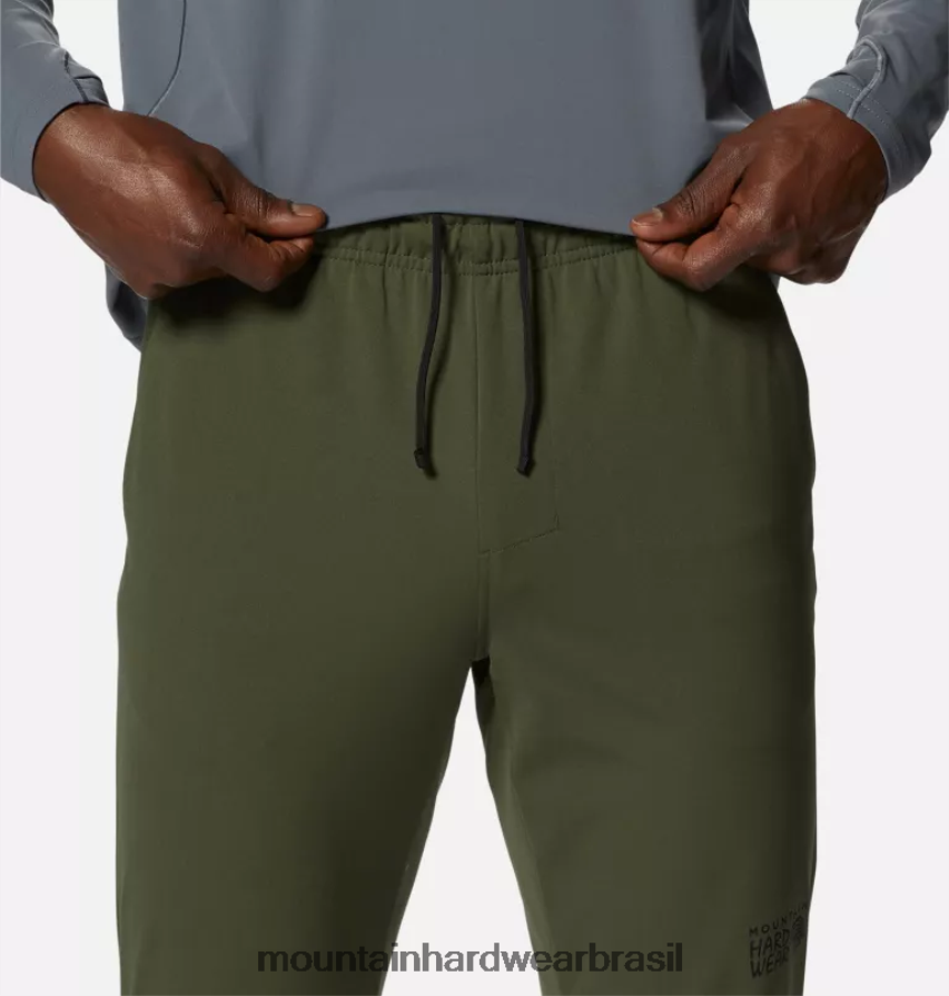 excedente verde homens Mountain Hardwear corredor de alongamento partes inferiores AD28F6184