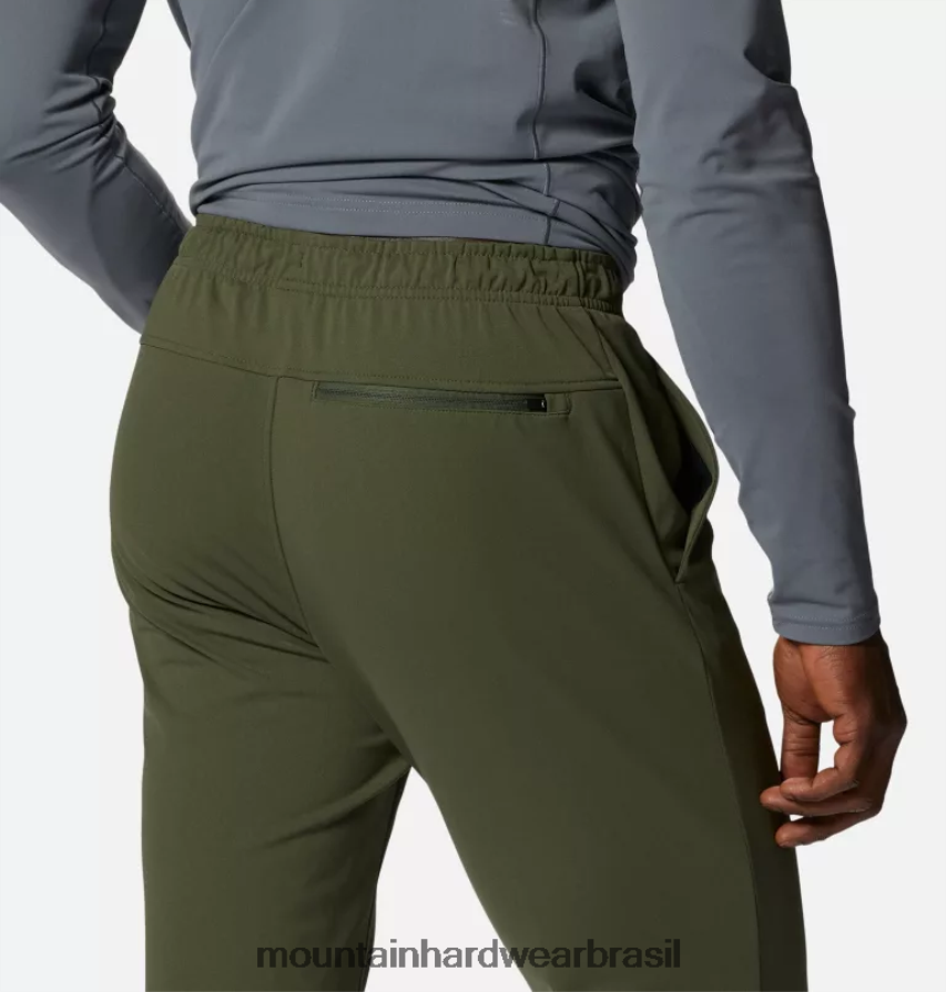 excedente verde homens Mountain Hardwear corredor de alongamento partes inferiores AD28F6184