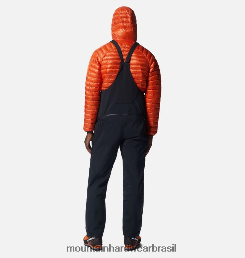 preto homens Mountain Hardwear Routefinder gore-tex pro babador partes inferiores AD28F6501