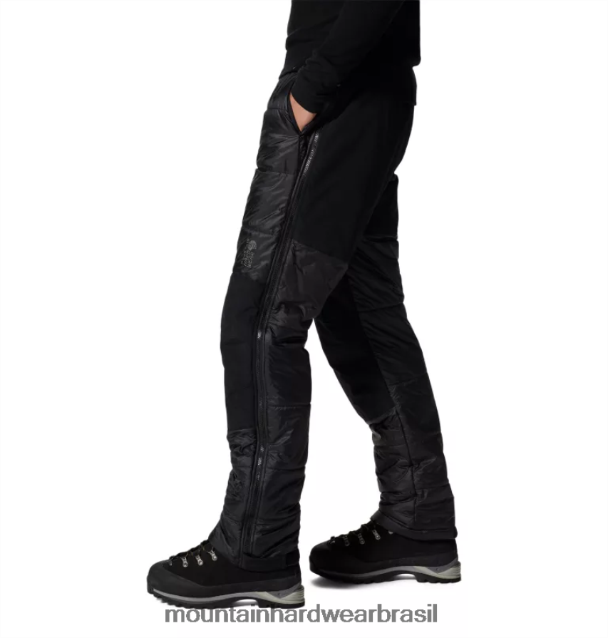 preto homens Mountain Hardwear calça compressora partes inferiores AD28F6137