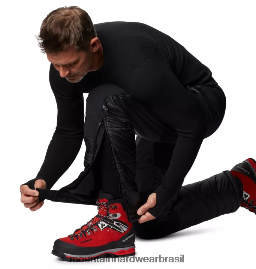 preto homens Mountain Hardwear calça compressora partes inferiores AD28F6137