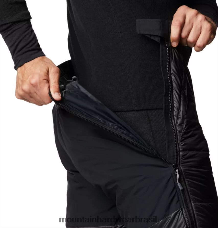 preto homens Mountain Hardwear calça compressora partes inferiores AD28F6137