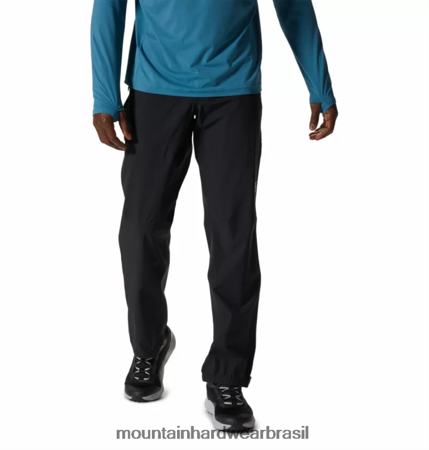 preto homens Mountain Hardwear calça ozônica elástica partes inferiores AD28F6255