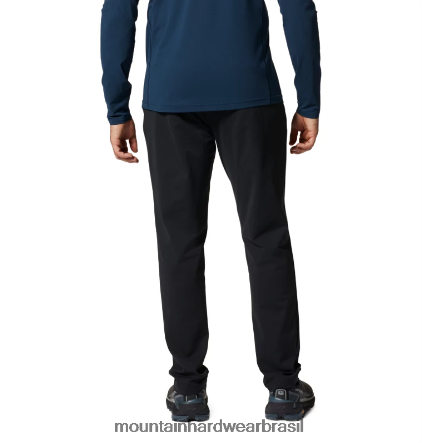 preto homens Mountain Hardwear corredor de alongamento partes inferiores AD28F6183
