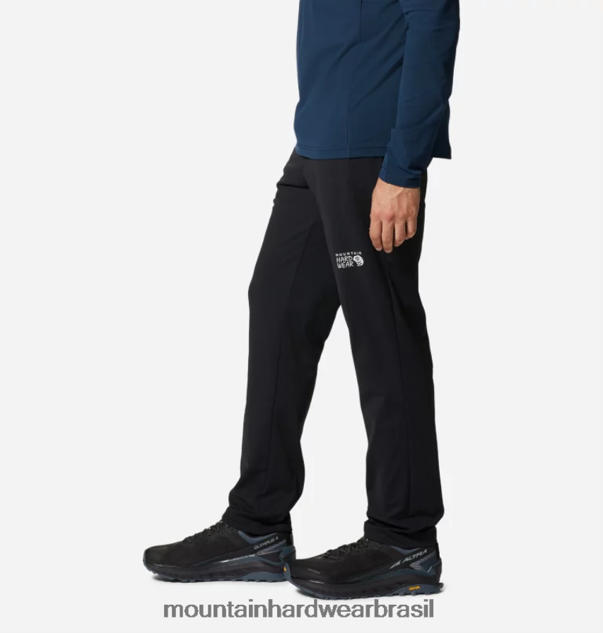 preto homens Mountain Hardwear corredor de alongamento partes inferiores AD28F6183