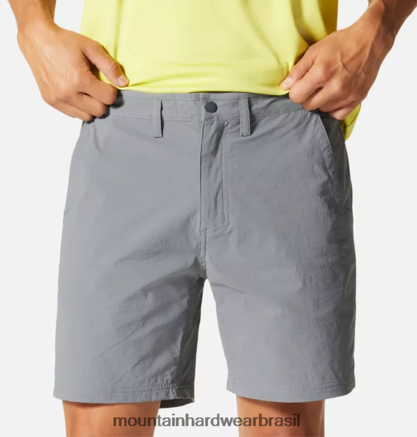 folha cinza homens Mountain Hardwear caminhada na bacia curta partes inferiores AD28F6158