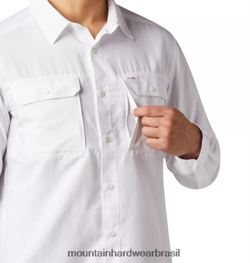 branco homens Mountain Hardwear camisa manga longa canyon topos AD28F6323