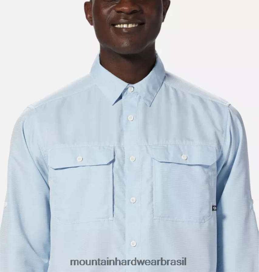 cambraia azul homens Mountain Hardwear camisa manga longa canyon topos AD28F6325