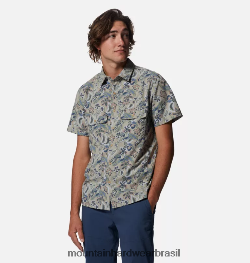 estampa floral kilim do ermo homens Mountain Hardwear camisa manga curta stryder topos AD28F6405