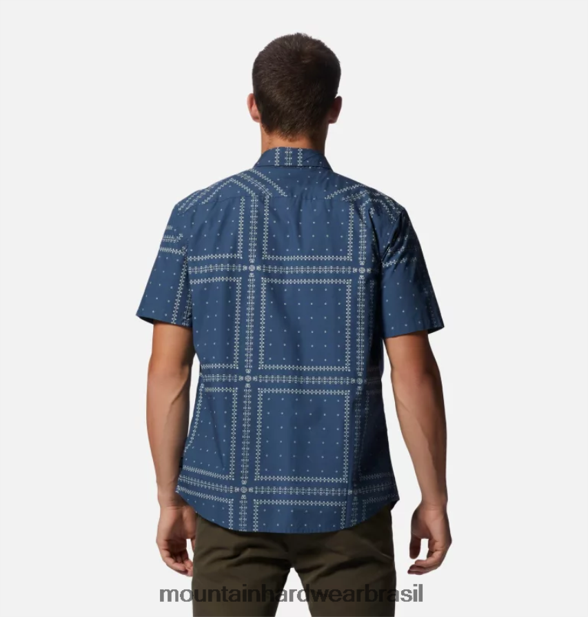 grade de bandana de zinco homens Mountain Hardwear camisa grande de manga curta em algodão topos AD28F6396
