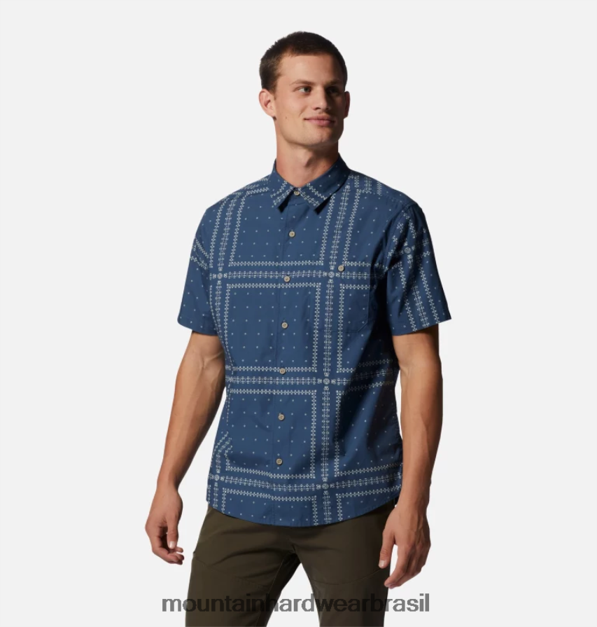 grade de bandana de zinco homens Mountain Hardwear camisa grande de manga curta em algodão topos AD28F6396