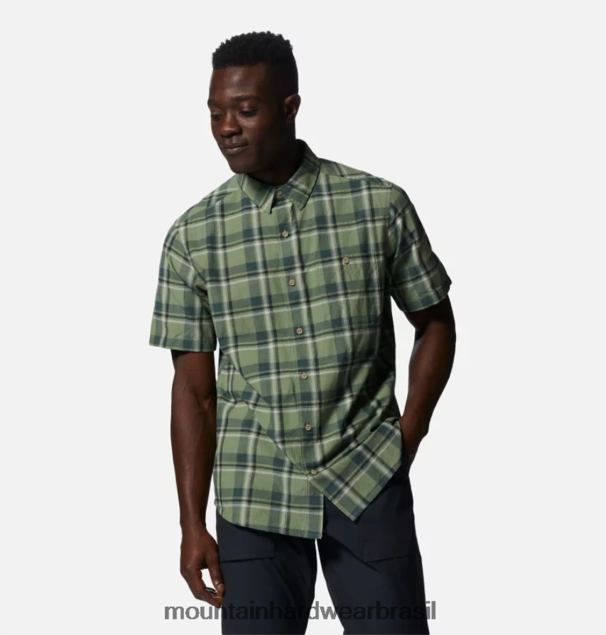 grade de rede de campo homens Mountain Hardwear camisa grande de manga curta em algodão topos AD28F6397