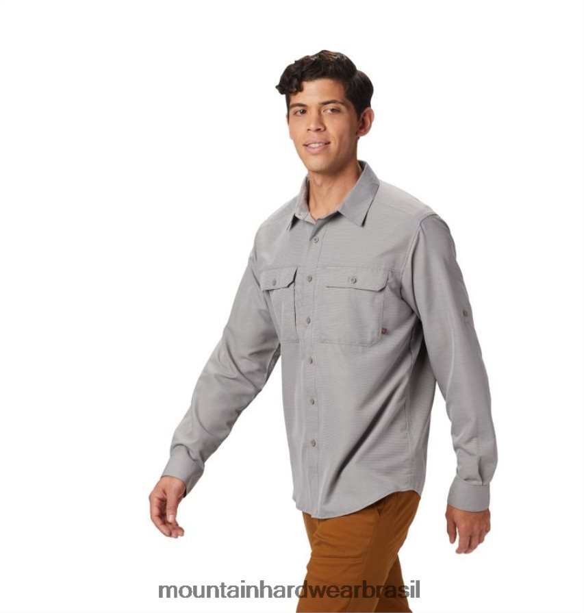 manta cinza homens Mountain Hardwear camisa manga longa canyon topos AD28F6322