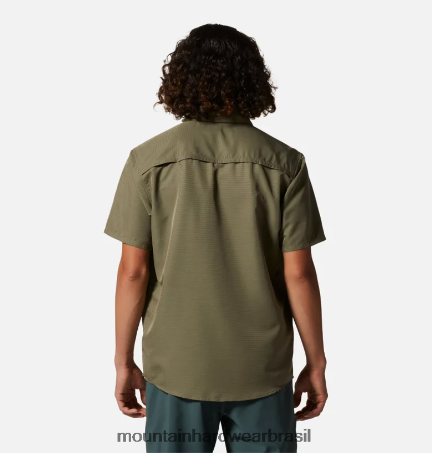 pedra verde homens Mountain Hardwear camisa canyon manga curta topos AD28F6330