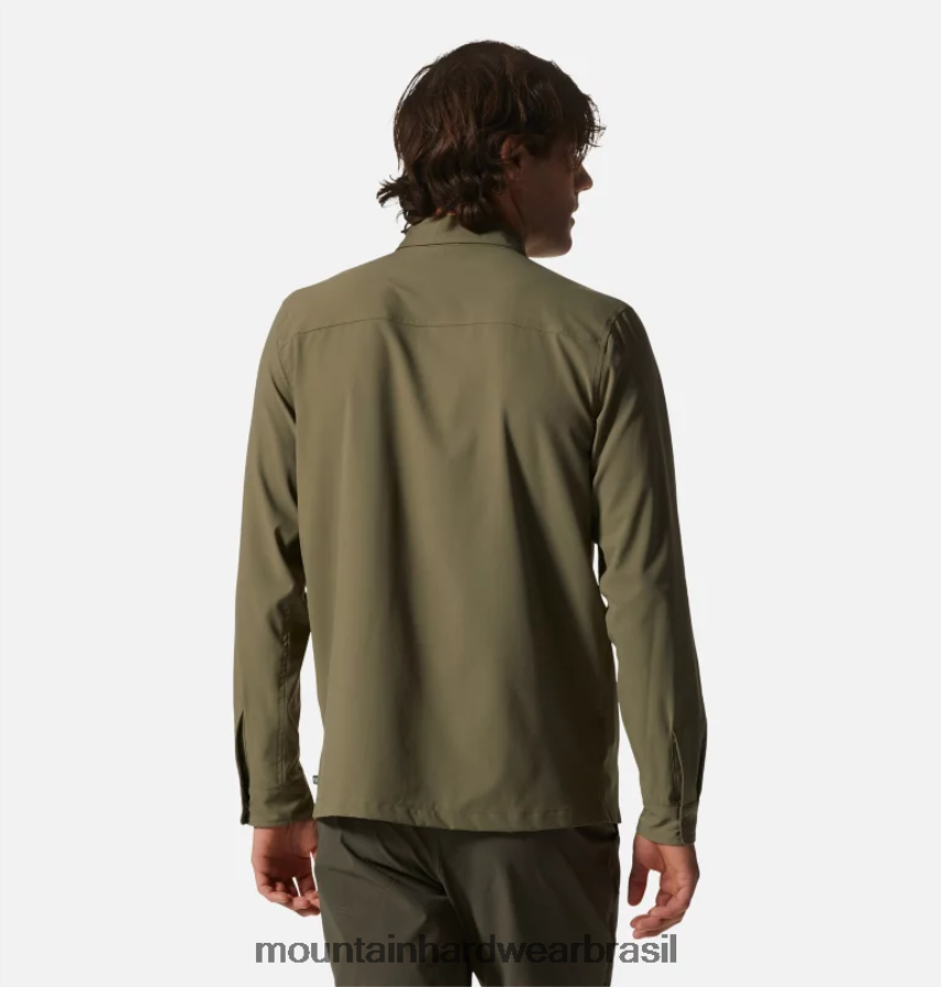 pedra verde homens Mountain Hardwear camisa manga longa shade lite topos AD28F6331