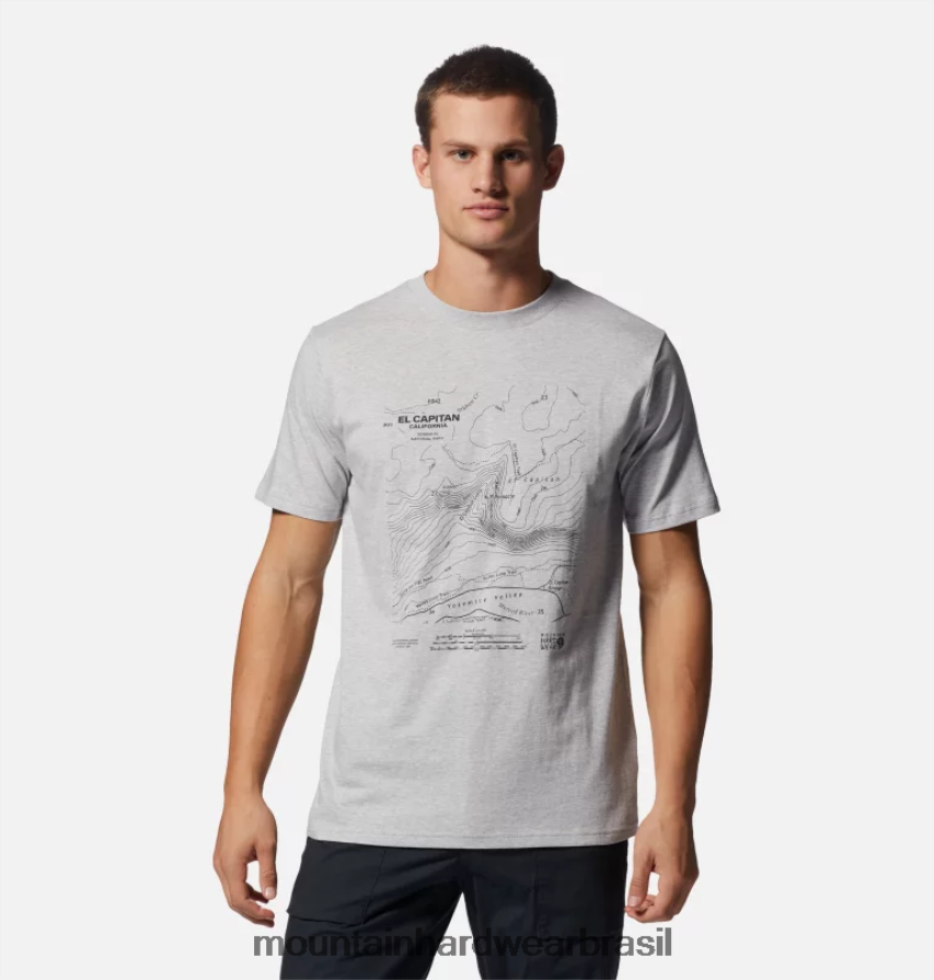 cinza homens Mountain Hardwear camiseta manga curta el cap topo topos AD28F6414