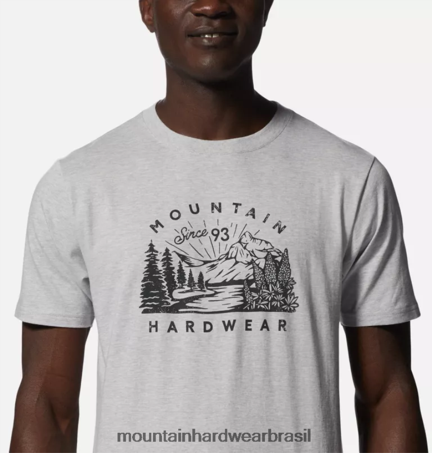 cinza homens Mountain Hardwear mhw view camiseta manga curta topos AD28F690