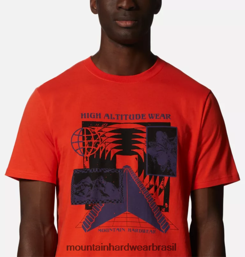 estado laranja homens Mountain Hardwear escadas de altitude manga curta topos AD28F6420