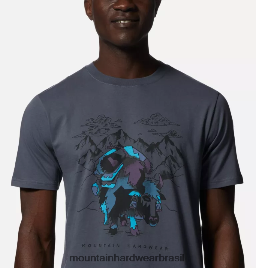 grafite homens Mountain Hardwear camiseta manga curta iaque topos AD28F6465