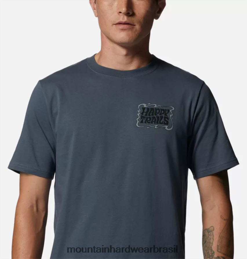 grafite homens Mountain Hardwear happy trails manga curta topos AD28F6422