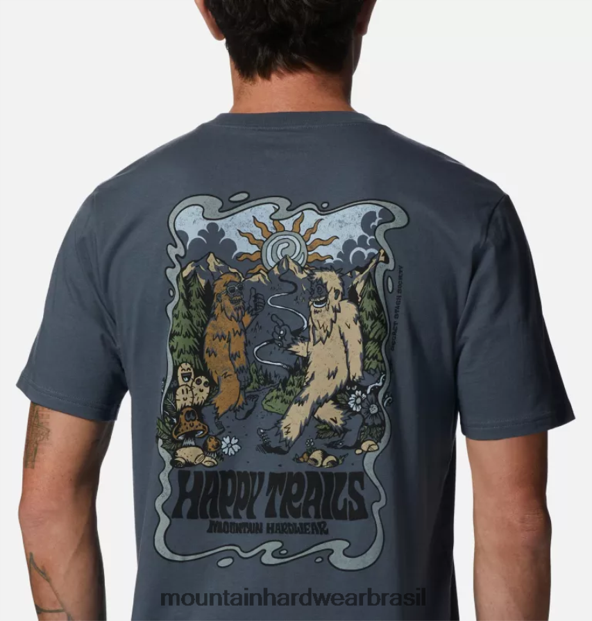 grafite homens Mountain Hardwear happy trails manga curta topos AD28F6422