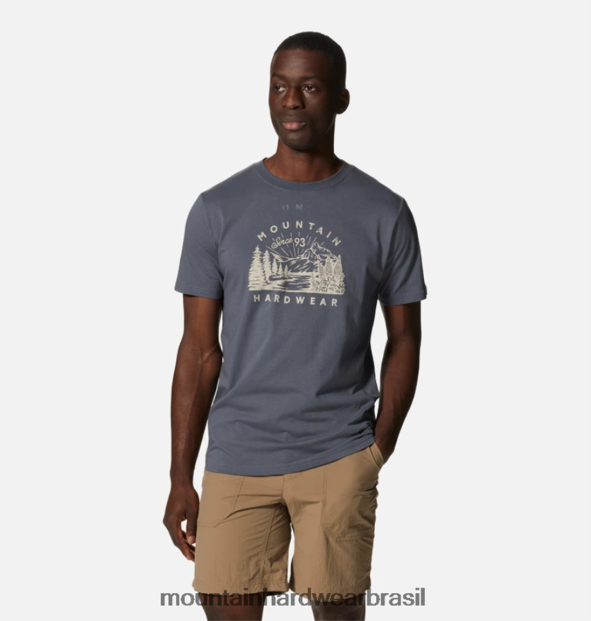 grafite homens Mountain Hardwear mhw view camiseta manga curta topos AD28F691