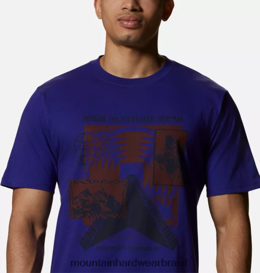 pequeno azul homens Mountain Hardwear escadas de altitude manga curta topos AD28F6419