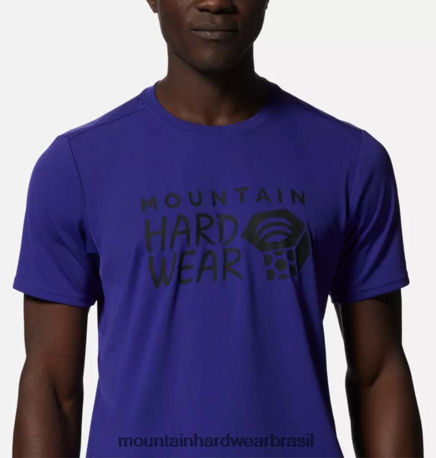 pequeno azul homens Mountain Hardwear manga curta tecnologia perversa topos AD28F6224