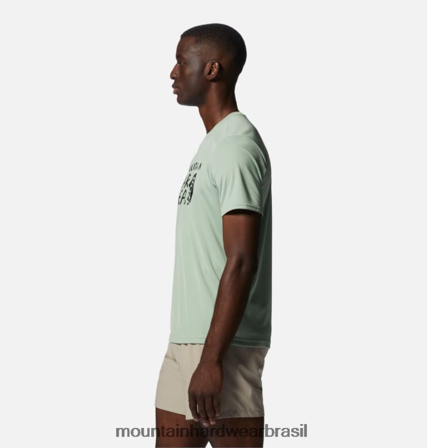samambaia branca homens Mountain Hardwear manga curta tecnologia perversa topos AD28F6223