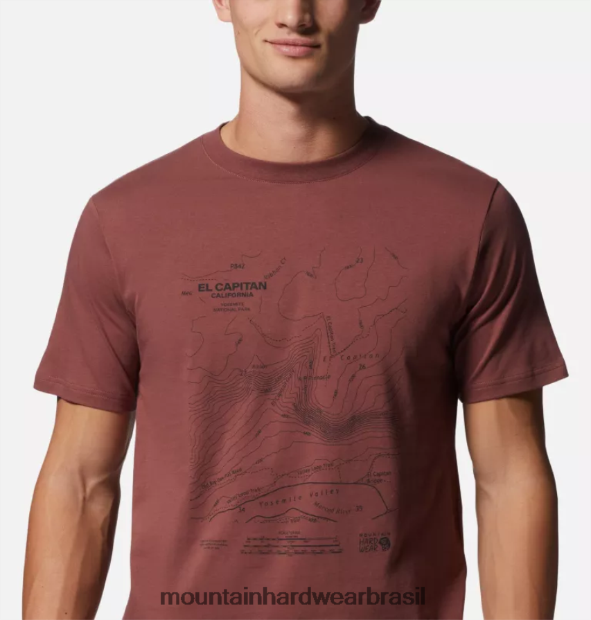 terra argilosa homens Mountain Hardwear camiseta manga curta el cap topo topos AD28F6415