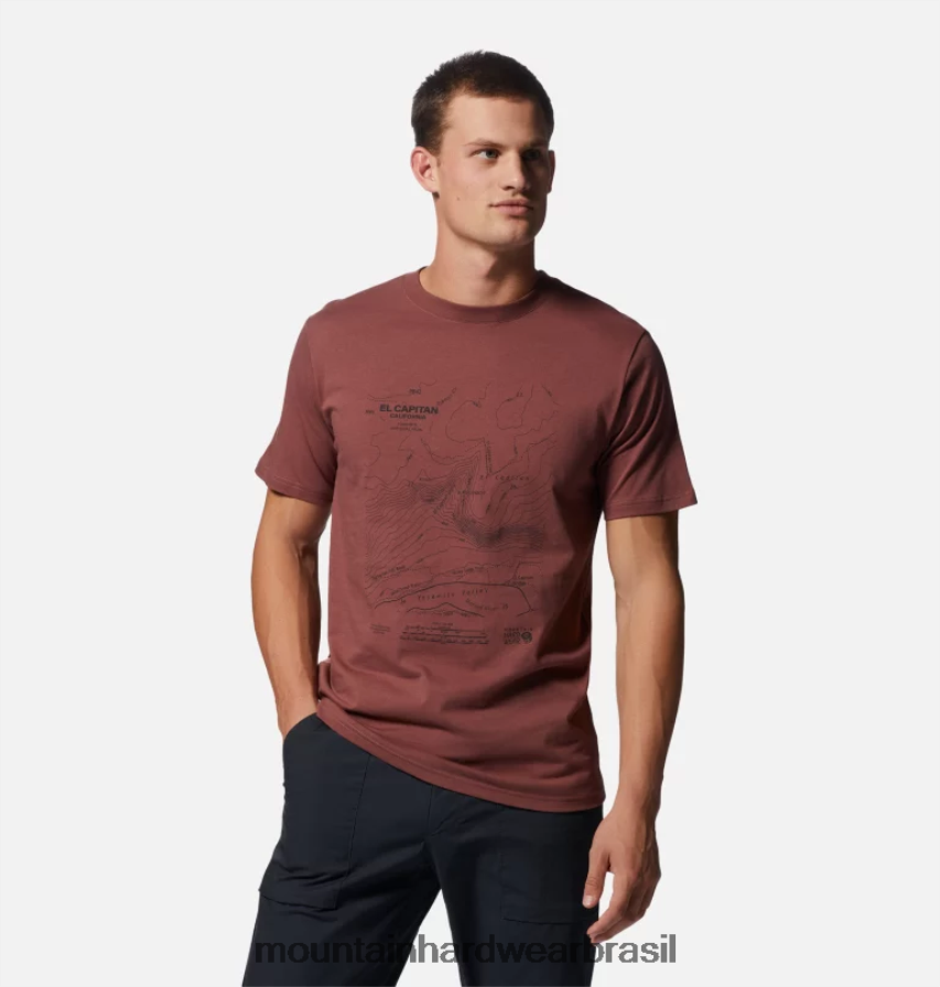 terra argilosa homens Mountain Hardwear camiseta manga curta el cap topo topos AD28F6415